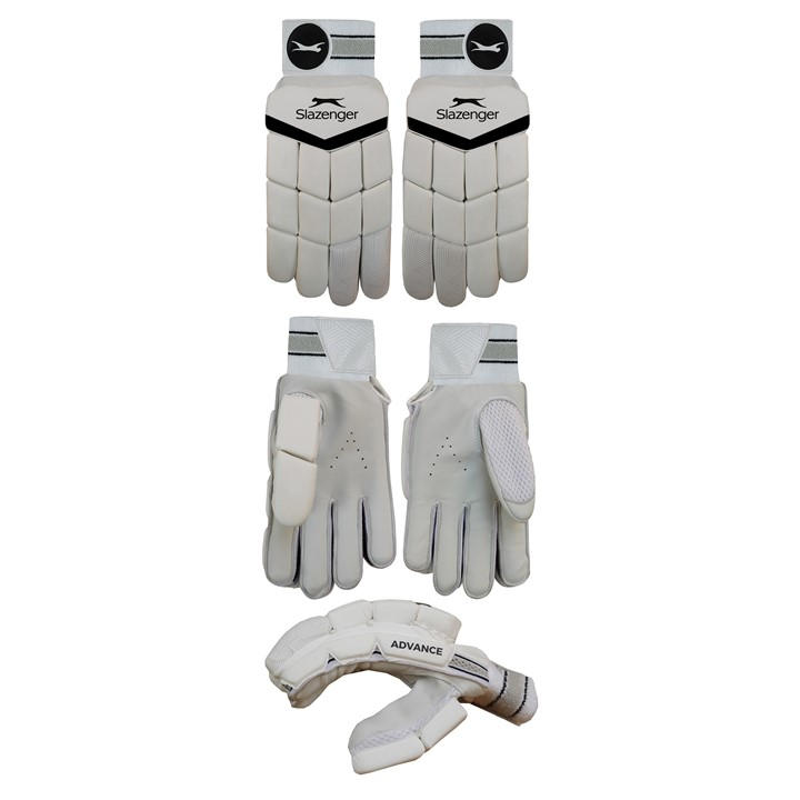 Slazenger  Kids White Kids' Slaz Cricket Gloves in Size Junior, Sports Direct