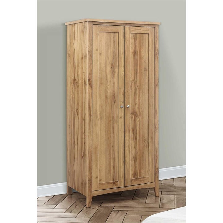 Birlea  Brown Hampstead 2 Door Wardrobe, Sports Direct