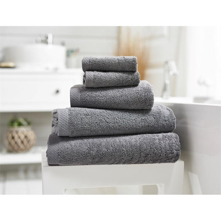 The Lyndon Company  Grey Egyptian Spa 700Gsm Cotton Towel in Size Face Cloth, Sports Direct