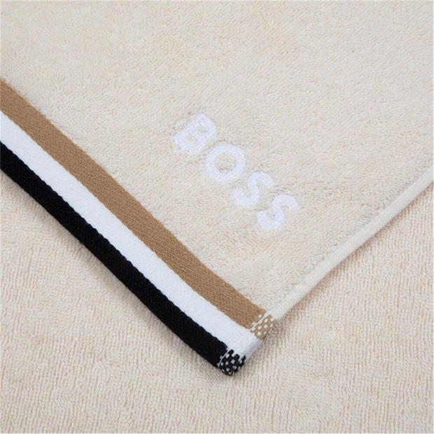 Beige - Boss Home - Boss Iconic Stripe Organic Cotton - Beige