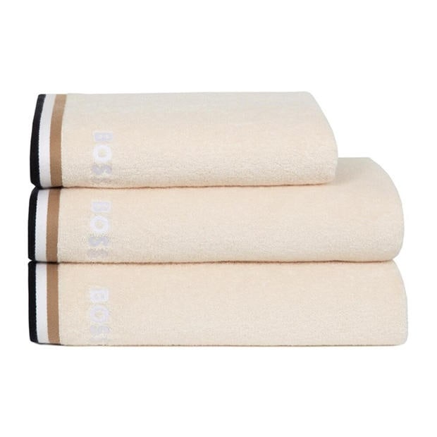 Beige - Boss Home - Boss Iconic Stripe Organic Cotton - Beige