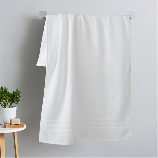 White - Biba - 450gsm Cotton Zero Twist Quick Dry Towel