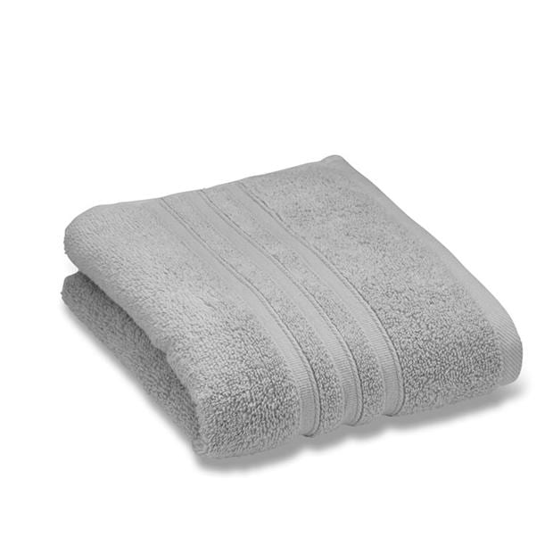 Silver - Biba - 450gsm Cotton Zero Twist Quick Dry Towel