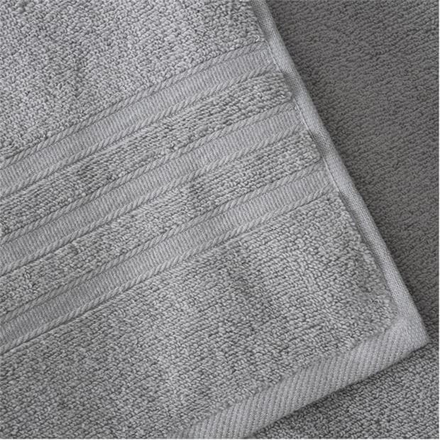Silver - Biba - 450gsm Cotton Zero Twist Quick Dry Towel