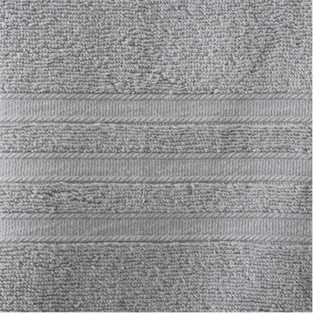 Silver - Biba - 450gsm Cotton Zero Twist Quick Dry Towel