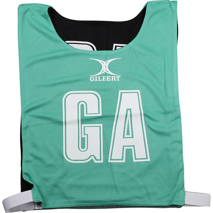 Gilbert  Green Reversible Netball Bibs in Size M, Sports Direct