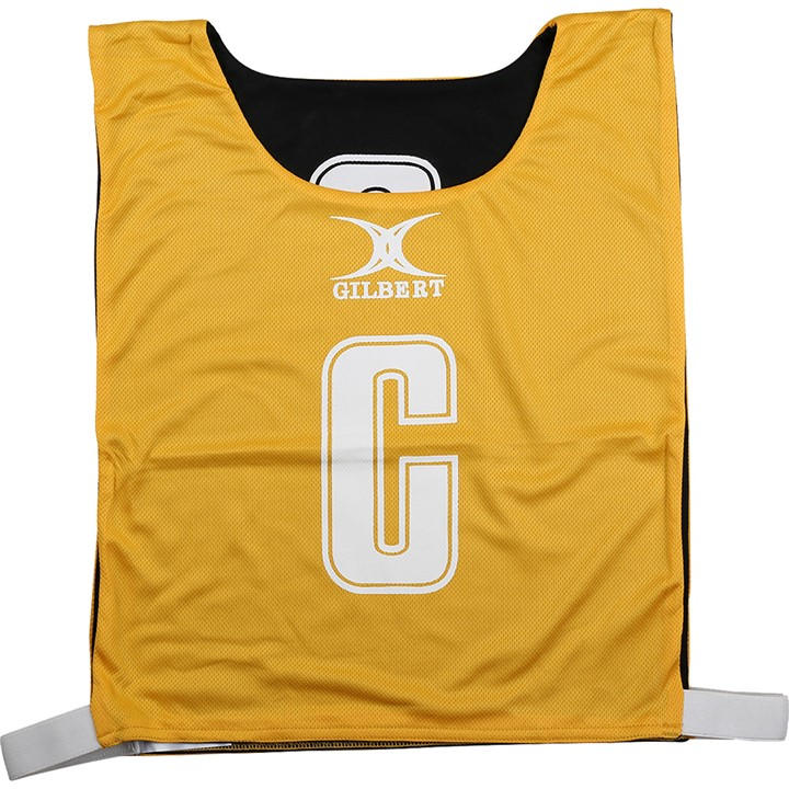 Gilbert  Orange Reversible Netball Bibs in Size L, Sports Direct