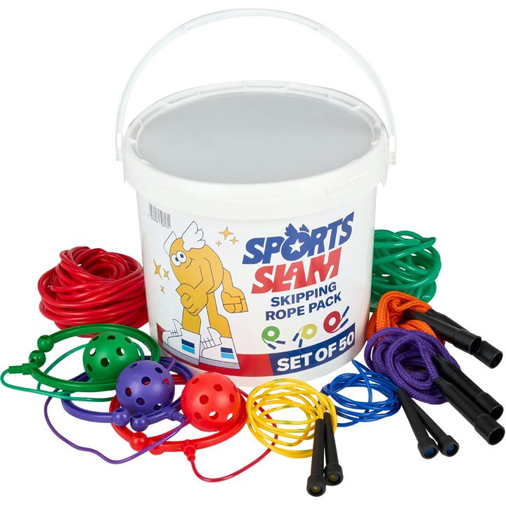 Sports Directory   Assorted Skipping Rope Bucket Pack, Sports Direct