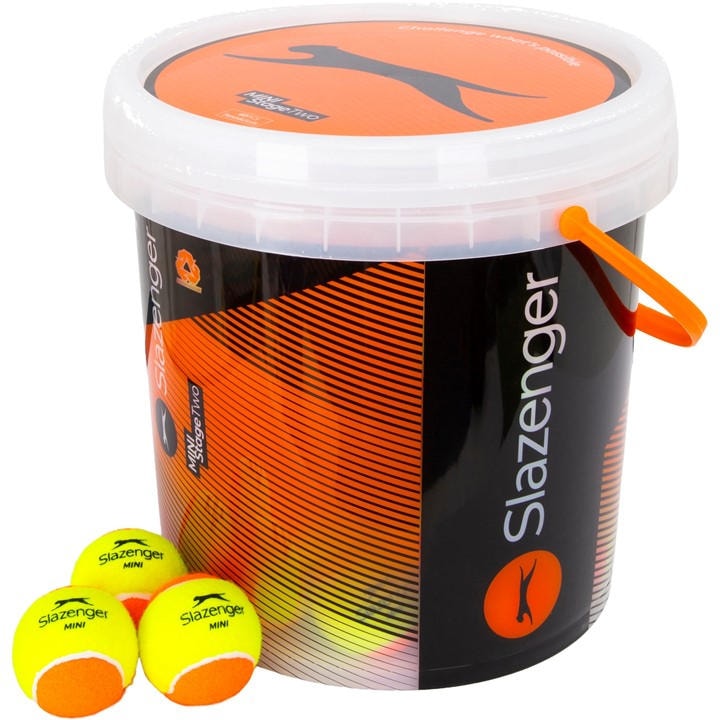Slazenger   Mini Tennis Orange Bucket (60 Balls), Sports Direct