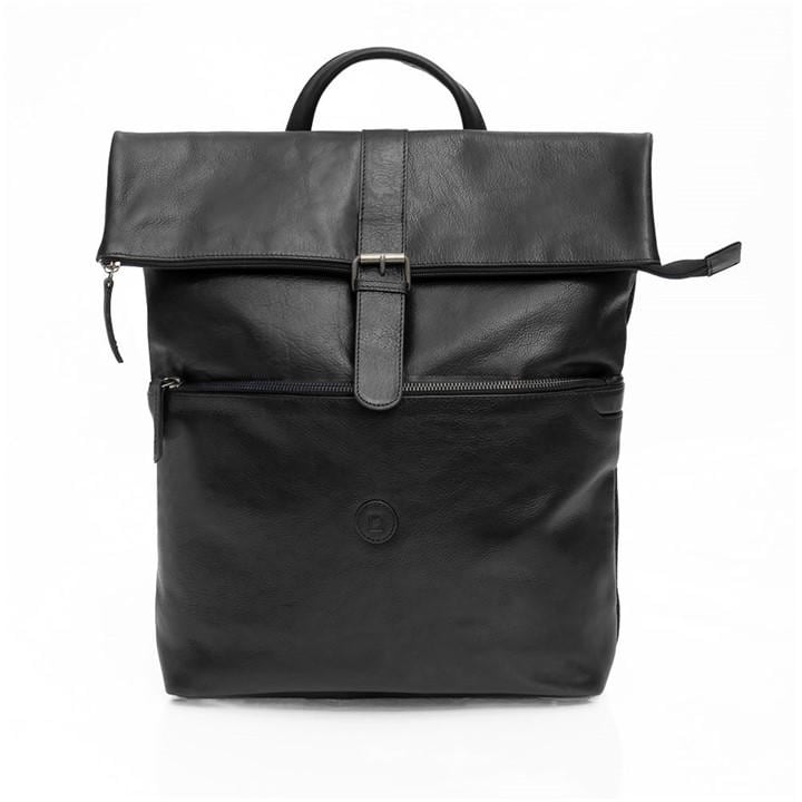 Primehide Leather Men's Black Orion Roll Top Rucksack in Size 41 x 41, Sports Direct