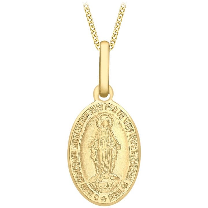 Be You Women's Gold 9Ct Holy Mary Necklace
