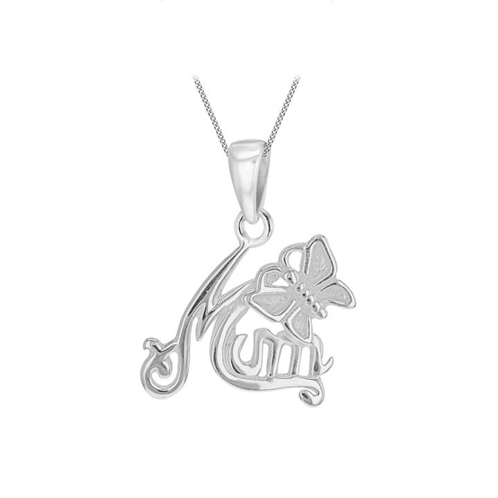 Be You Women's Silver Sterling Mum Necklace, Sports Direct