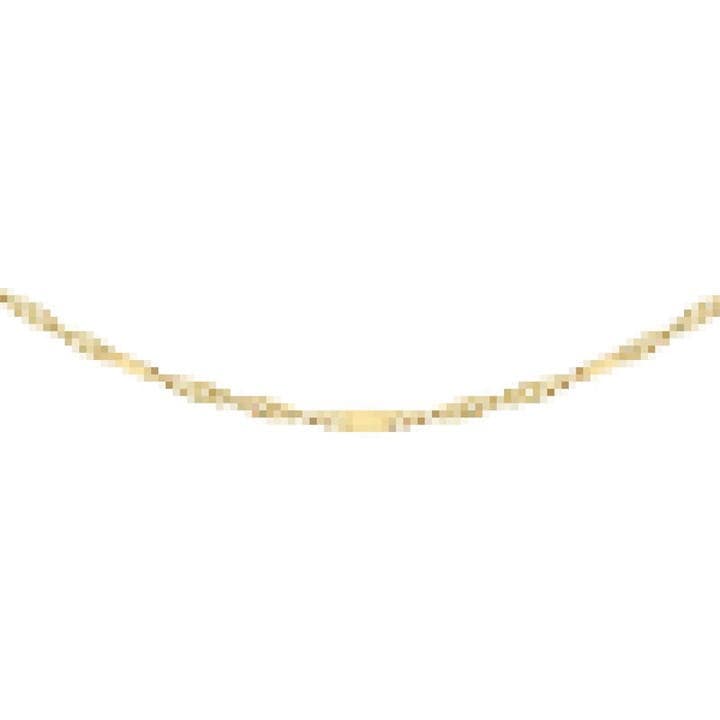 Be You Women's Gold 9Ct Twist & Bar Curb Chain, Sports Direct