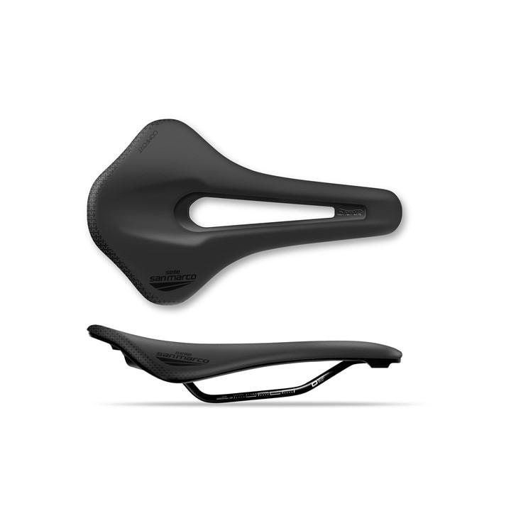Selle San Marco  Black Shortfit 2.0 Comfort Dynamic Saddle in Size WIDE (L3), Sports Direct