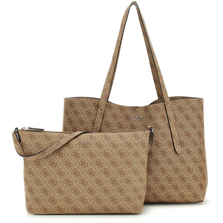 Guess Women's Brown Brenton Tote Bags, Sports Direct