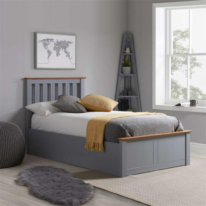 Birlea  Grey Phoenix Ottoman Bed in Size King, Sports Direct