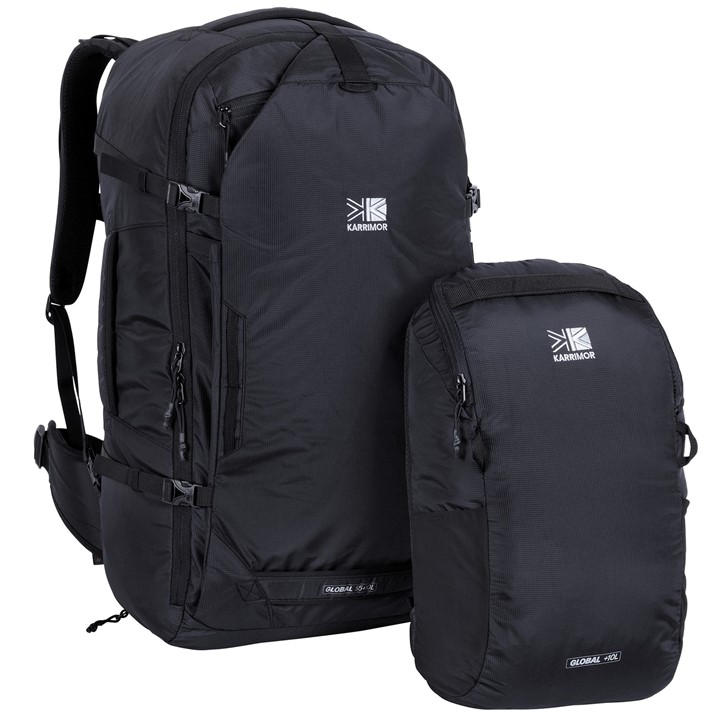 Karrimor  Black Global 55+10L Travel Backpack, Sports Direct