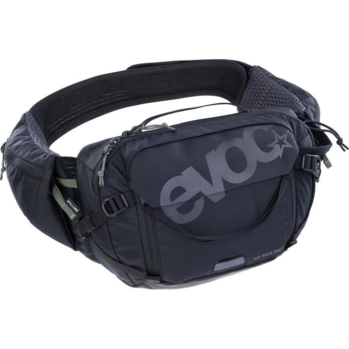 Evoc  Black Hip Pack Pro Hydration Pack 3L & 1.5L Bladder, Sports Direct