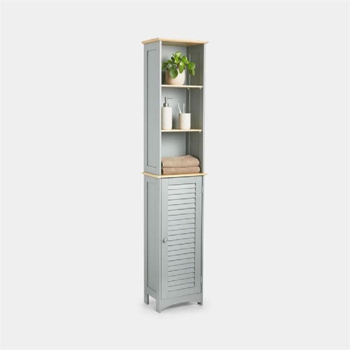 Vonhaus  Grey Shrewsbury Tallboy Bathroom Cabinet, Sports Direct