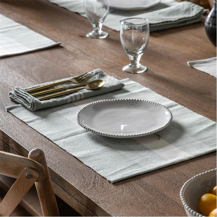 Gallery  White Organic Beaded Side Plate (4Pk), Sports Direct
