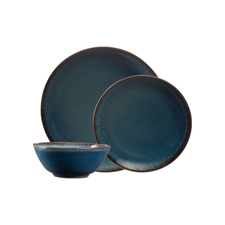 Mason Cash  Blue  Reactive Dinner Set in Size 12 Piece, Sports Direct
