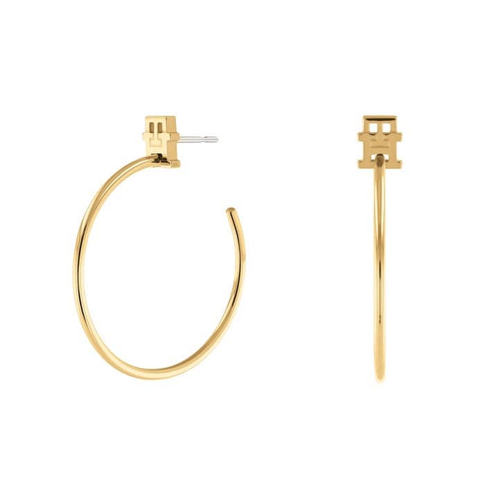 Tommy Hilfiger Women's Gold Th Twist Stainless Steel Necklace, Sports Direct