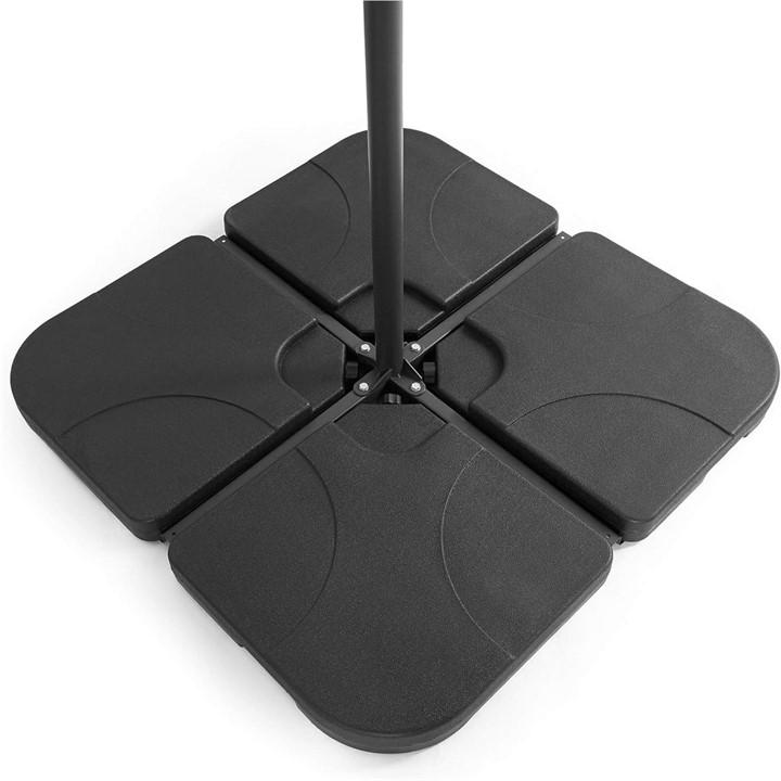 Vonhaus  Black 60L Plastic Cantilever Parasol Base, Sports Direct