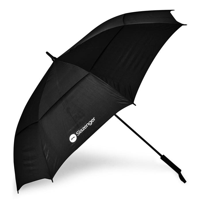 Slazenger Men's Black Double Canopy Umbrella, Sports Direct