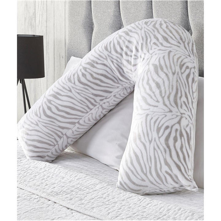 Downland   Zebra Print V-Shape Pillow, Sports Direct
