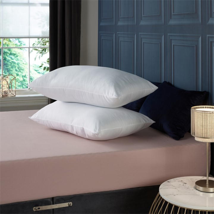 Downland  White Downlands Soft Support Pillow Pair, Sports Direct