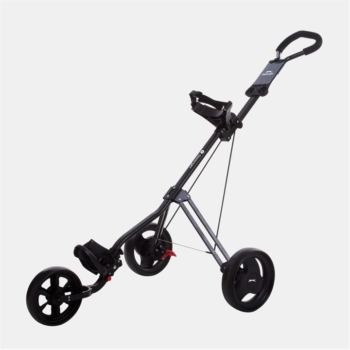Slazenger Black Folding 3 Wheel Golf Trolley, Sports Direct