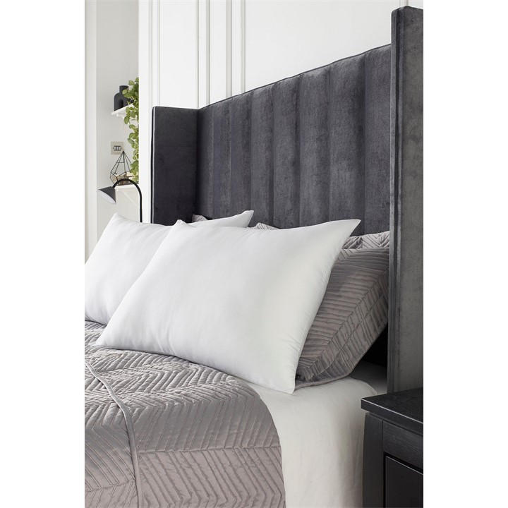 Downland  White Medium Support Pillow Pair, Sports Direct