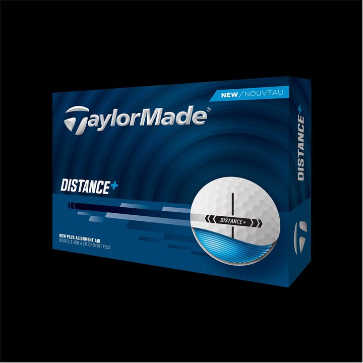 Taylormade  White Distance+ Golf Balls 12 Pack, Sports Direct