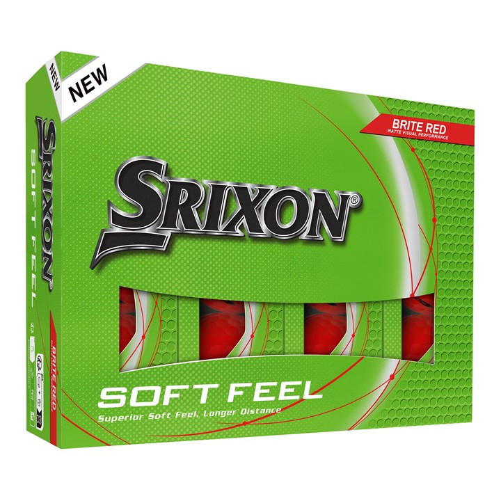 Srixon  Red Soft Feel Golf Balls 12 Pack, Sports Direct