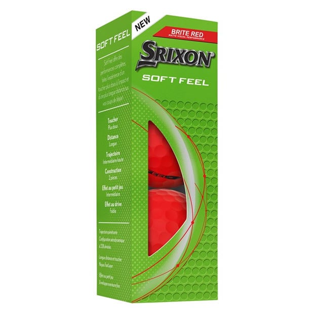 Red - Srixon - Soft Feel Golf Balls 12 Pack