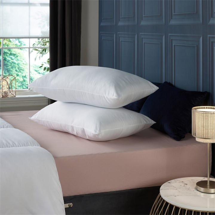 Downland  White Downlands Firm Support Pillow Pair, Sports Direct