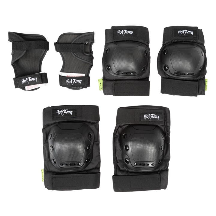 Hot Tuna  Black  Skate Protector 3Pc Set - Knee Pads Elbow Pad And Wrist Guards in Size S - M, Sports Direct