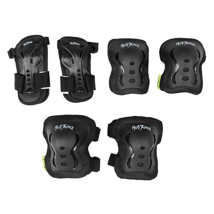 Hot Tuna  Kids Black Kids/Youth Skate Protector 3Pc Set - Knee Pads Elbow Pad And Wrist Guards in Size M, Sports Direct