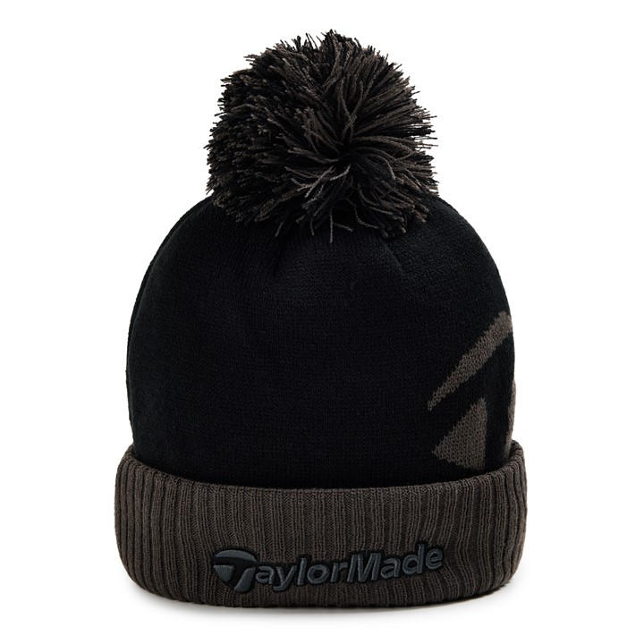 Taylormade Men's Black Bobble Beanie in Size Mens, Sports Direct