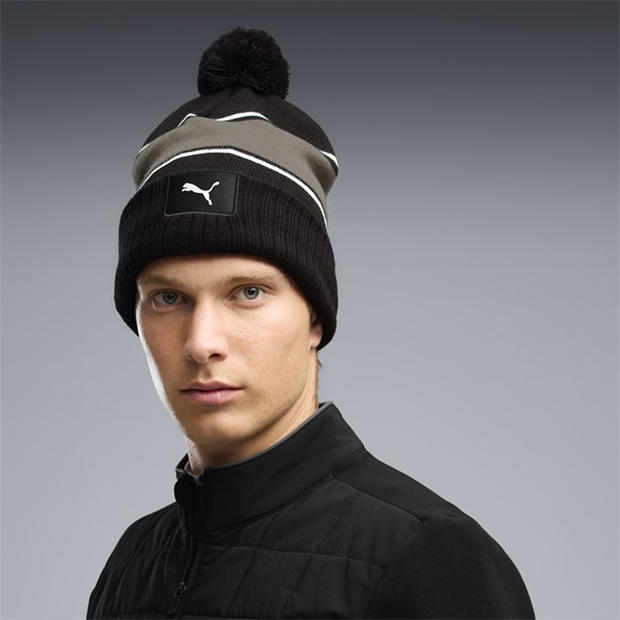 Black - Puma - Men's Sport Pom Beanie