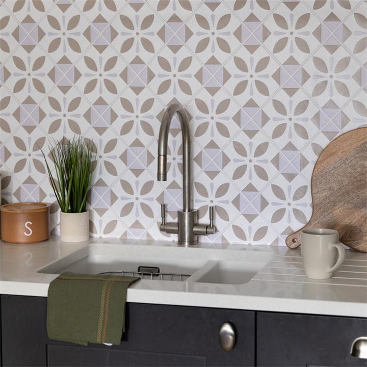 D C Fix  Beige 3D Splashback Wallpaper Oriental Element, Sports Direct