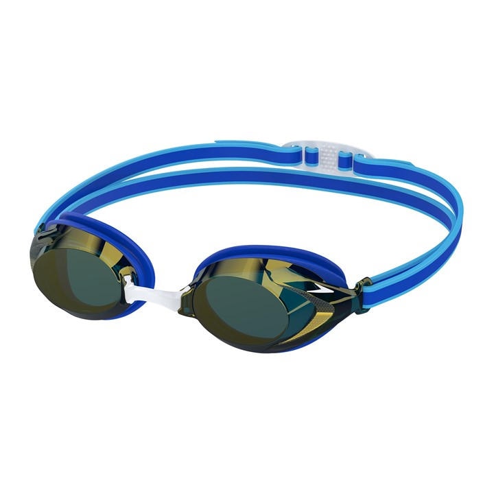 Speedo Kids Vanquisher Mirror Race Goggles - Cobalt/Gold - Image 2