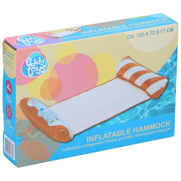 Orange/White - Eddy Toys - Inflatable Hammock 120x72cm