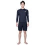 Black - Arena - Men's Long Sleeve Zip Rash Vest