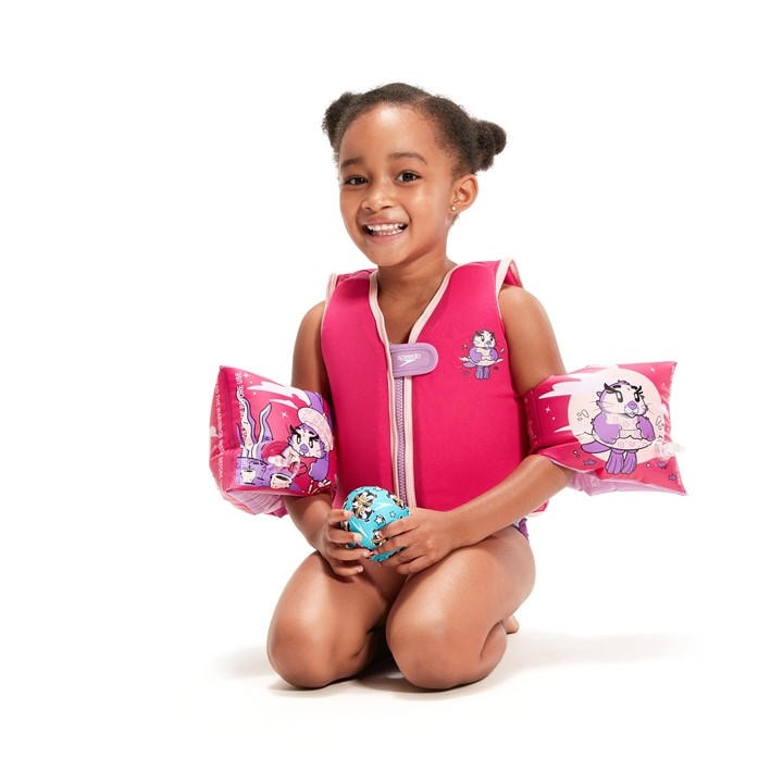Speedo  Kids Pink Learn To Swim Float Vest in Size 4-6YR, Sports Direct