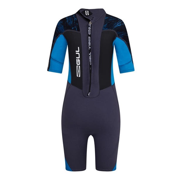 Grey/Blue - Gul - Unisex Kids' Wetsuit Shorties