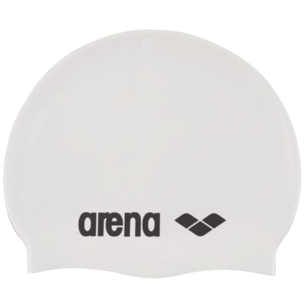 White/Black - Arena - Classic Silicone Swim Cap