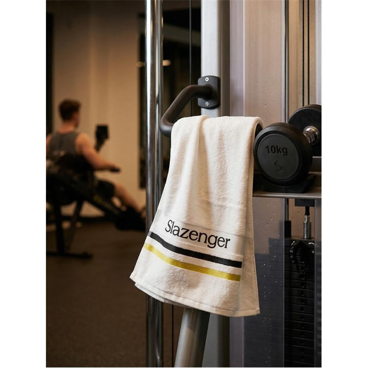 Slazenger  White Sports Logo Towel, Sports Direct