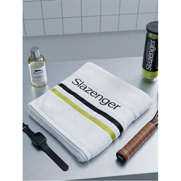 Бяло - Slazenger - Sports Logo Towel
