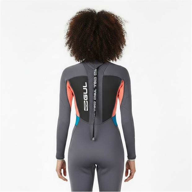 Grey - Gul - Women's Full Steamer Wetsuit